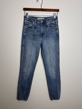 AMO Seamed Chelsea High Rise Slim Fit Long Denim Jeans Deeply, size 25